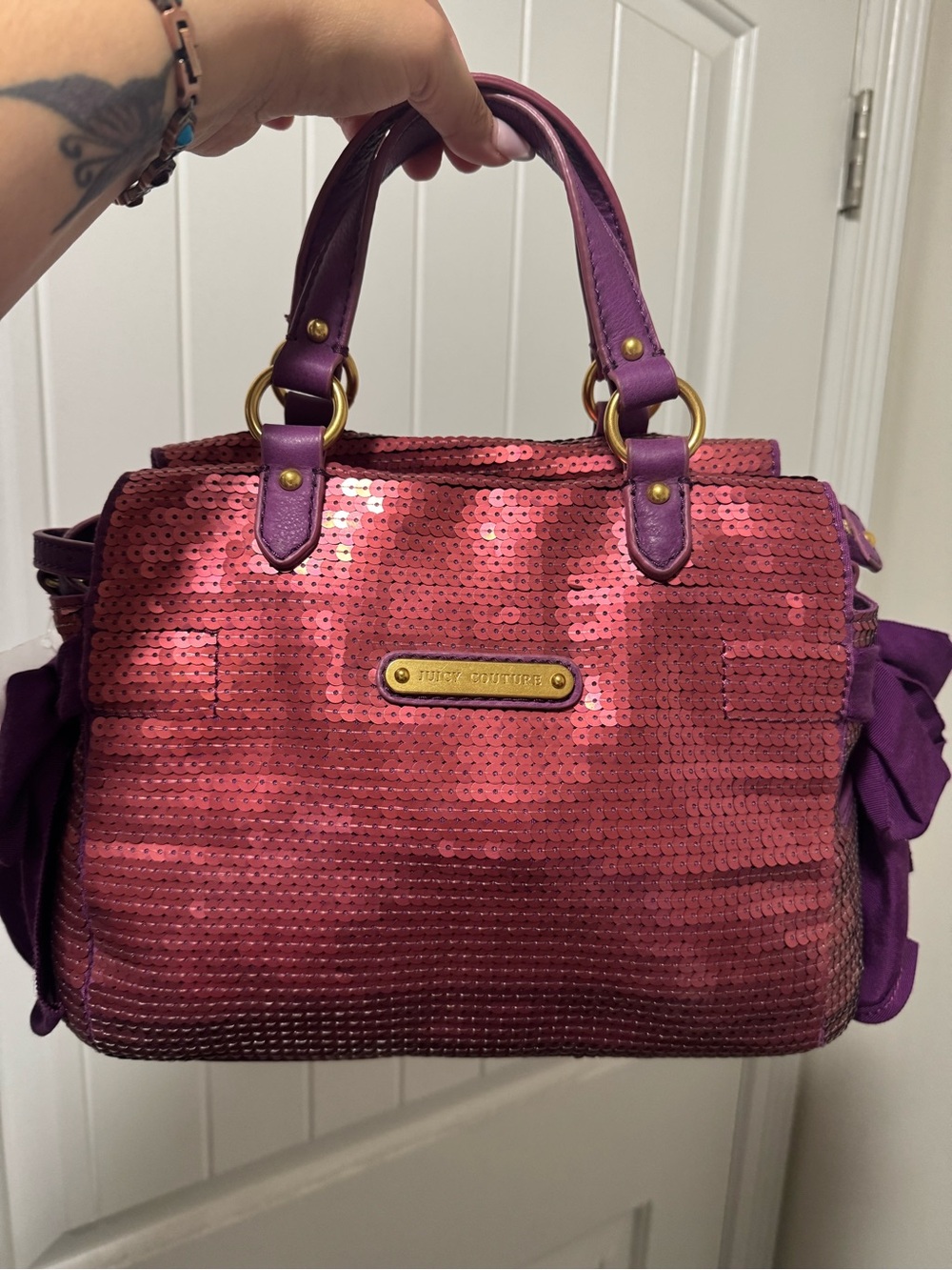 NWT Juicy Couture Sequin Satchel Handbag